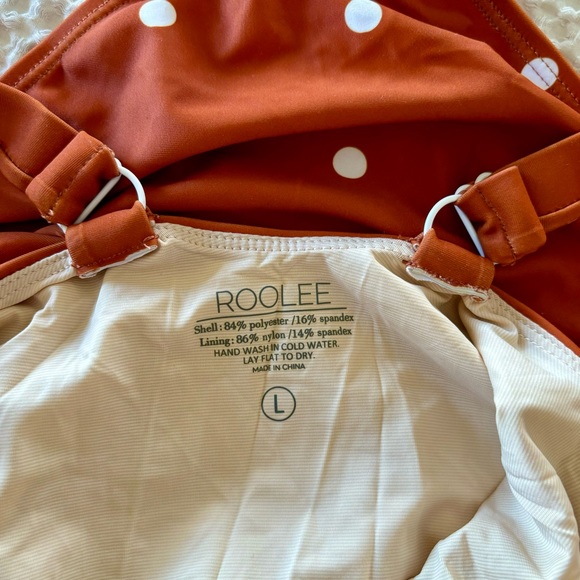 NWOT Roolee Polka Dot One Piece Adjustable Bathing Suit - Picture 4 of 4